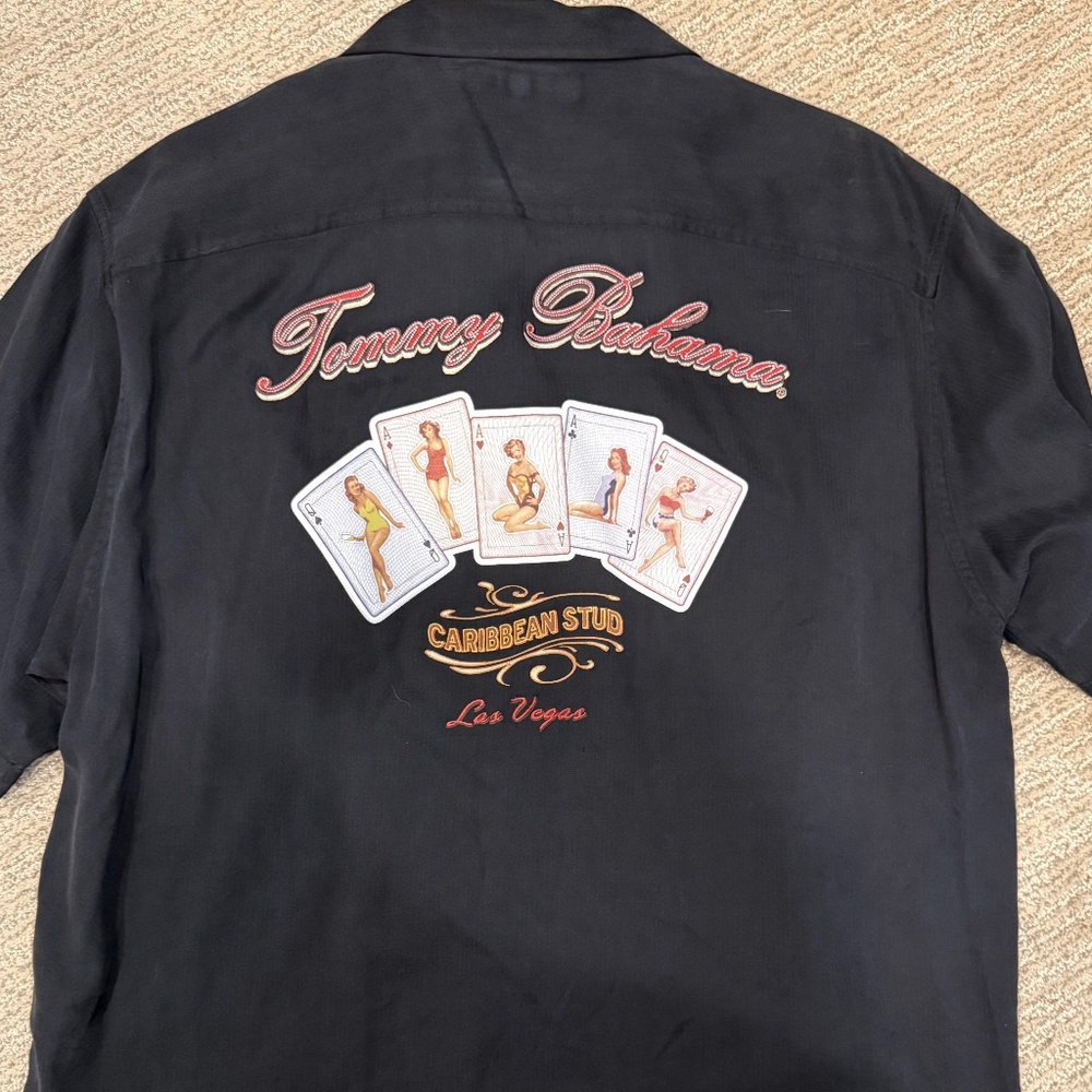 Tommy Bahama Panel Back Size XLBlack Las Vegas Caribbean Stud